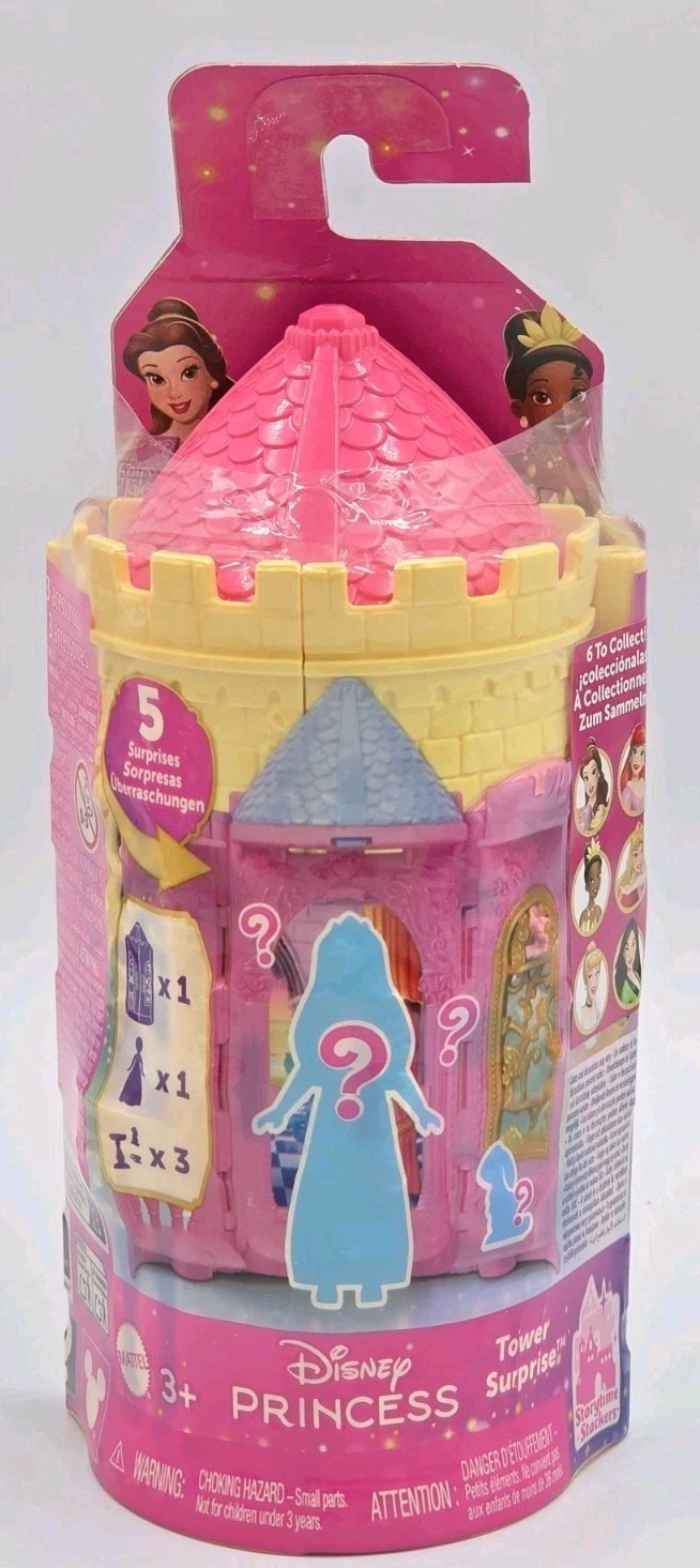 New Mattel Disney Princess Tower Castle Surprise Small Doll & Accessories