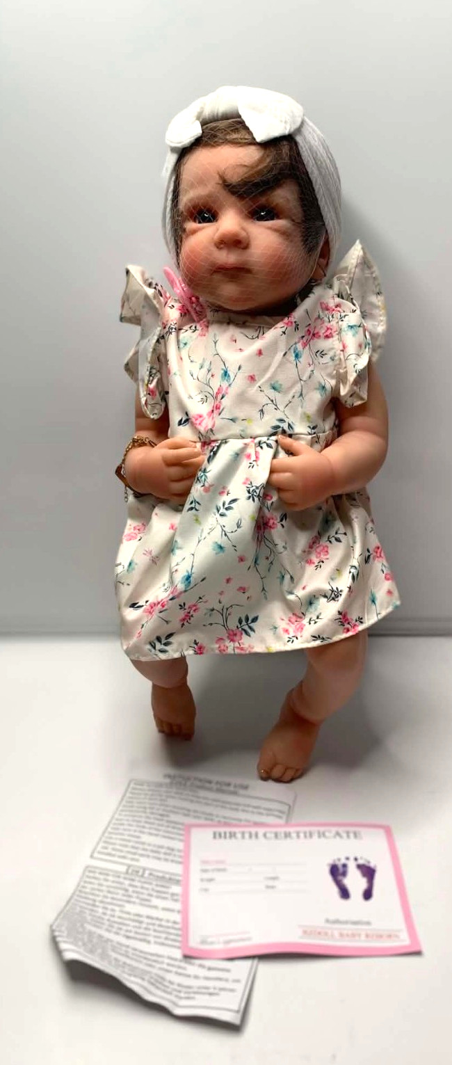 BZDOLL Realistic Soft Silicone Reborn Baby Doll girl 17″ new