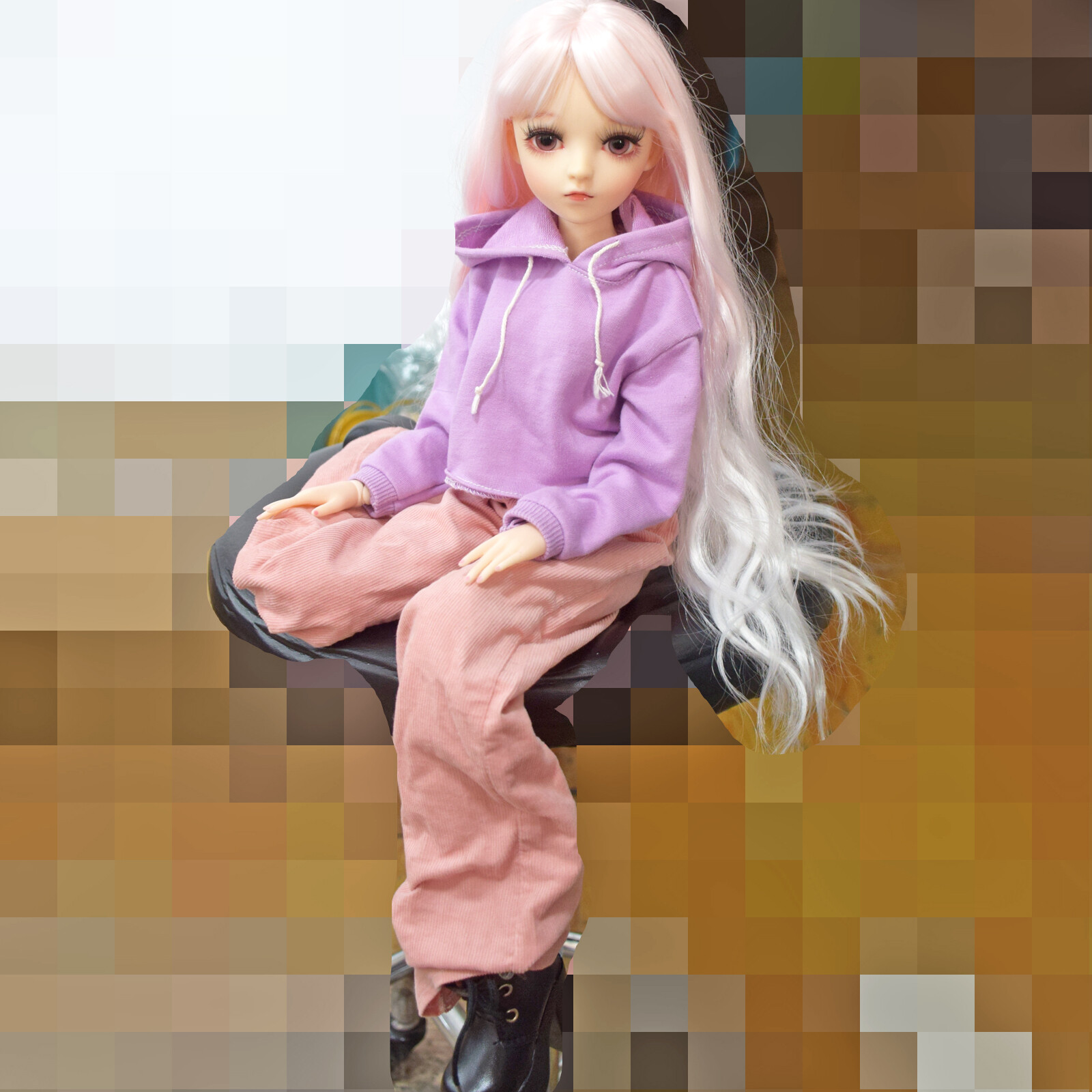 24 inch Girl Doll Toy with Clothes Pants Shoes Full Set BJD Doll Eyes Changeable