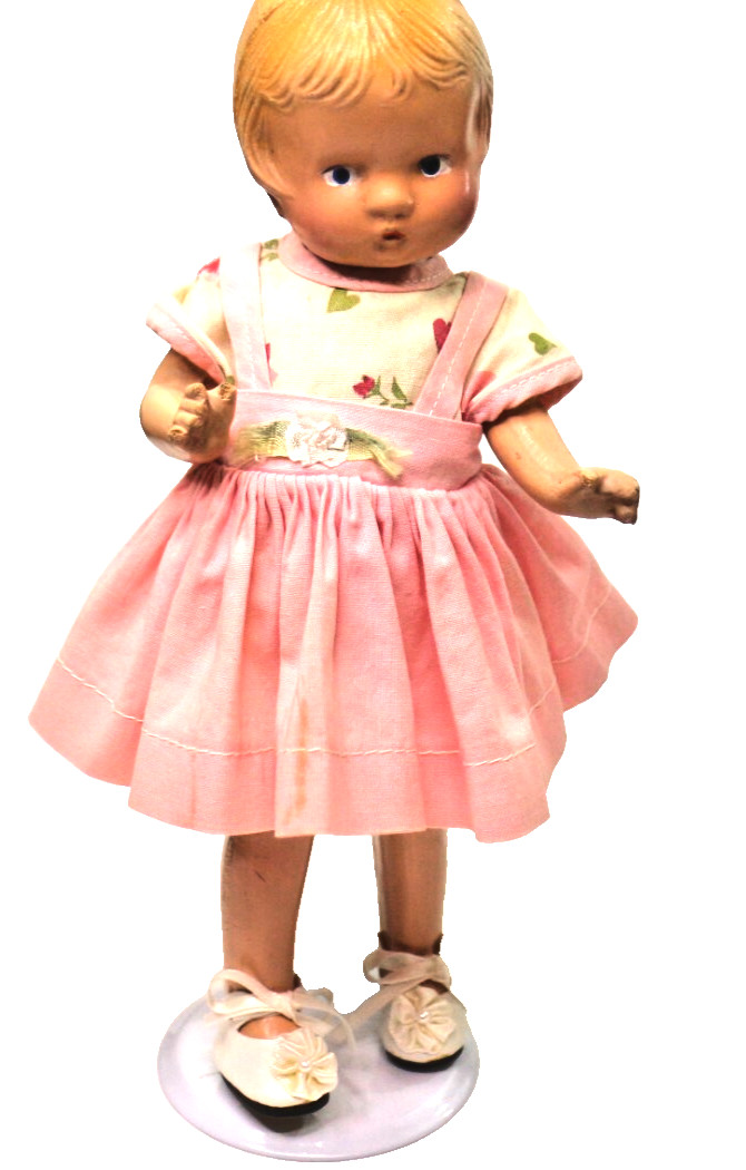 Antique Original Effanbee Patsyette or Patsy Baby Full Composition Doll 10in