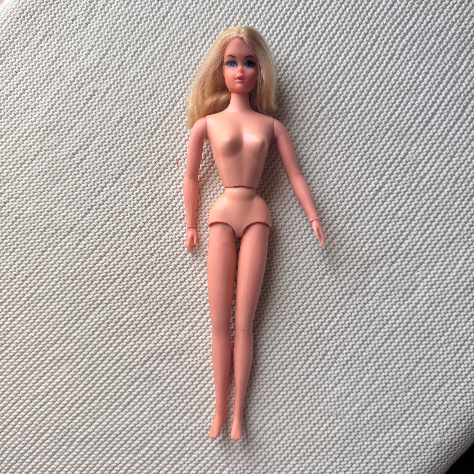 Vintage 1971 Live Action Barbie Blonde Rooted Lashes Taiwan Nude TLC