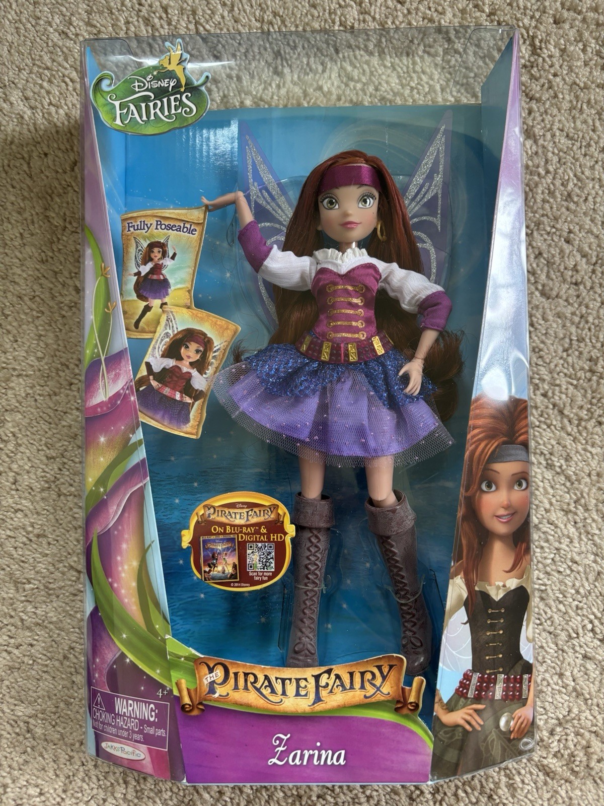 Disney Fairies Pirate Fairy Zarina Doll NEW RARE Figure Jakks Pacific 2014 Toy