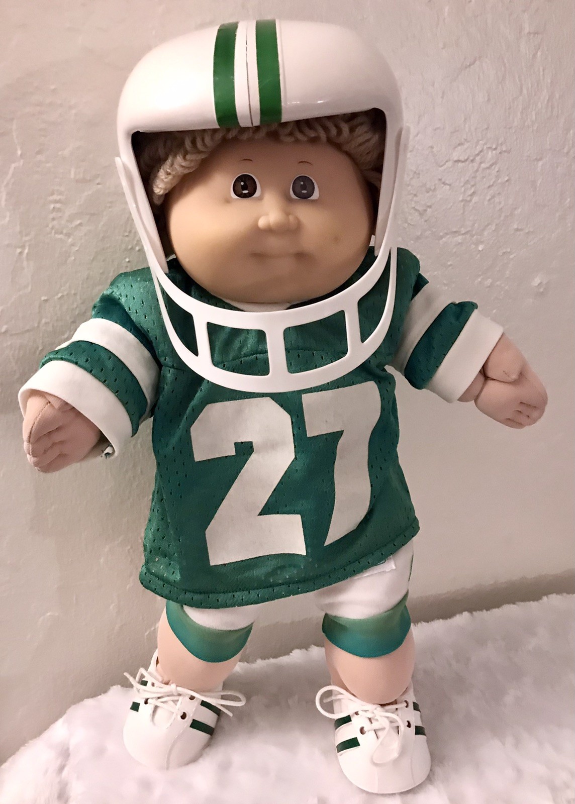 Cabbage Patch Kids Tsukuda Japan HM3 Boy in Football Uniform Wheat/Brown