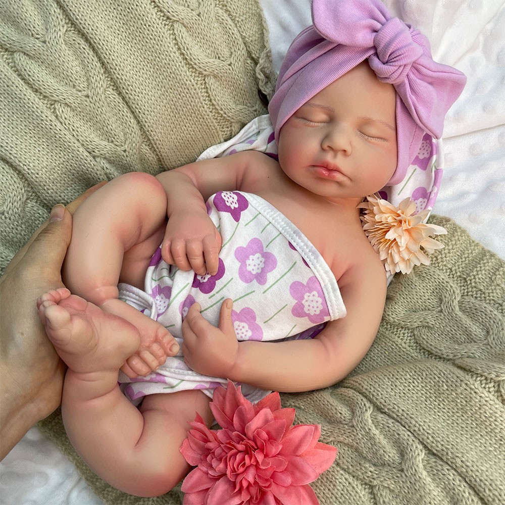 20″ Lifelike Floppy Silicone Reborn Baby Cuddly LouLou Newborn Doll Girl Gift