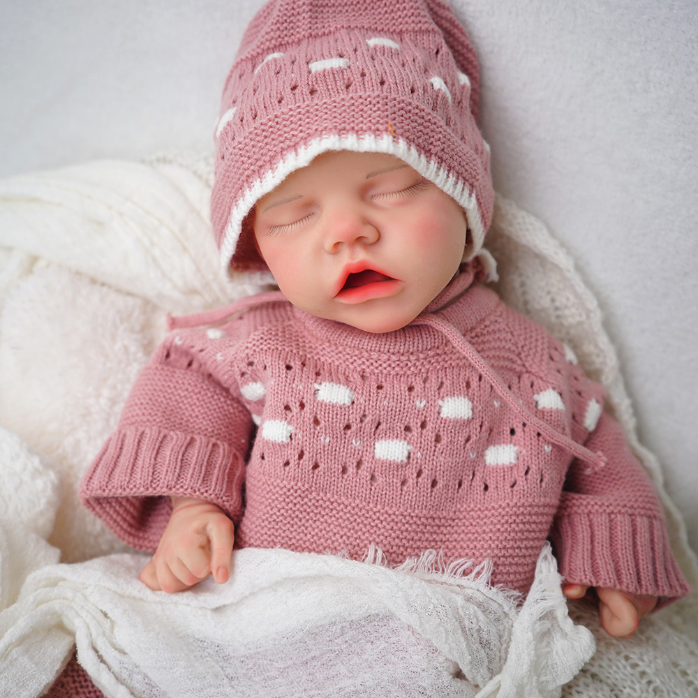 17.71” solid silicone doll silicone reborn doll silicone girl doll toys gifts