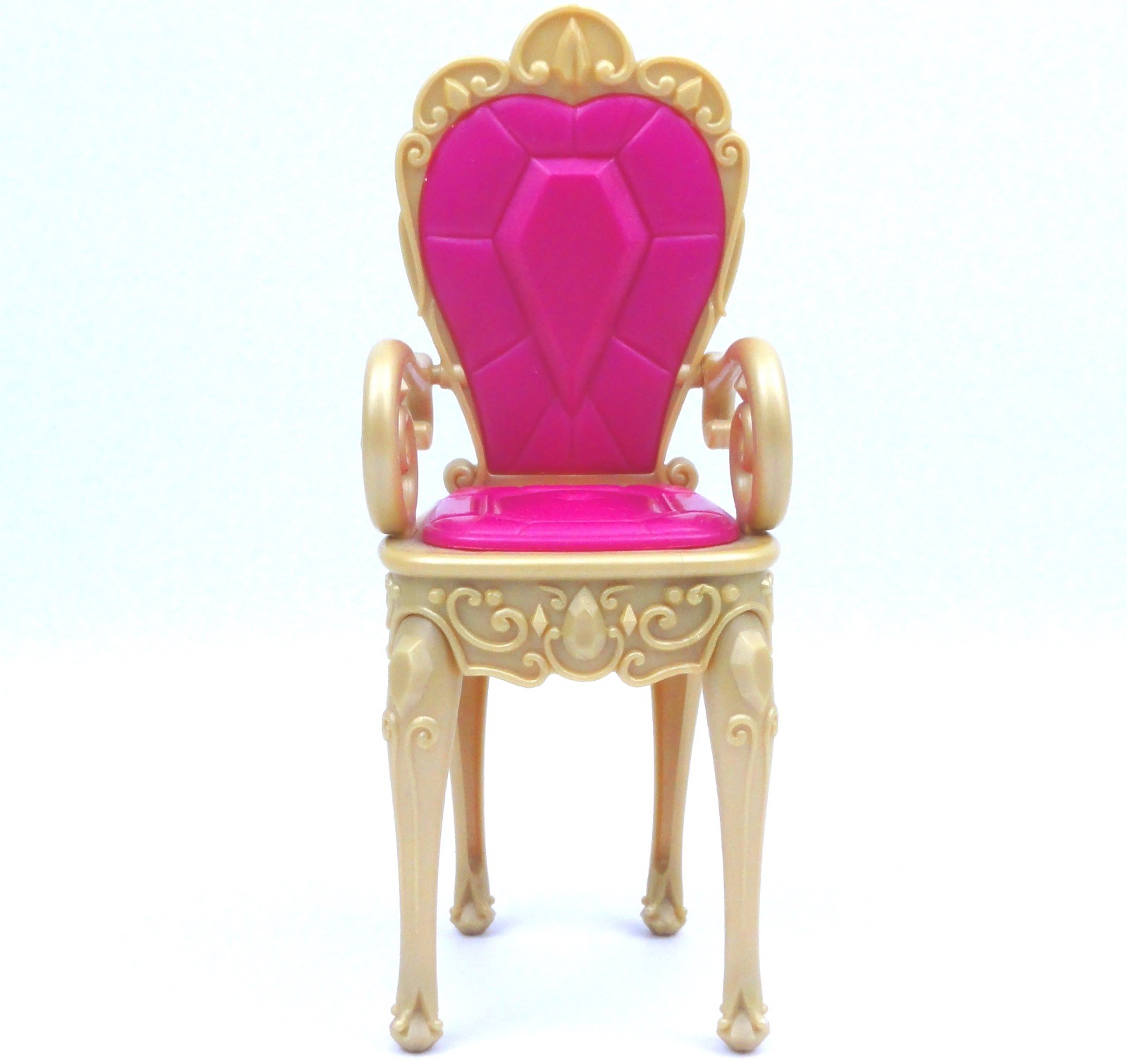Barbie Diamond Castle CHAIR Princess Prince Furniture Pink Gold 2008 Mattel
