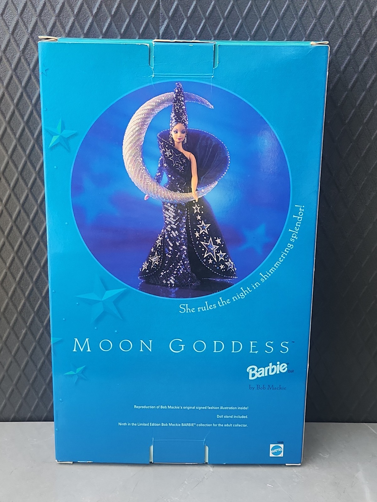1996 Moon Goddess Barbie Doll by BOB MACKIE Handmade Sequins Mattel 14105