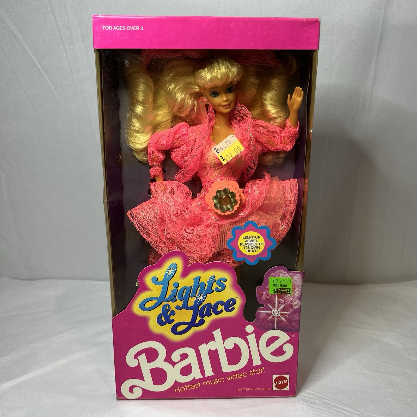 1990 Vintage LIGHTS & LACE BARBIE NRFB #9725