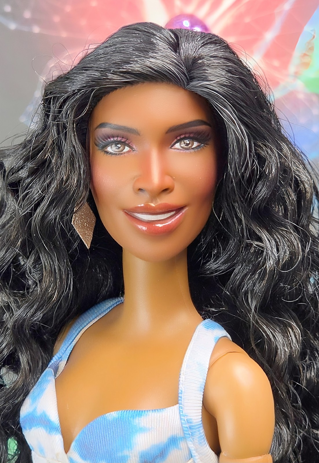 OOAK Repainted Barbie Serena Williams Nude Doll On M2M Body