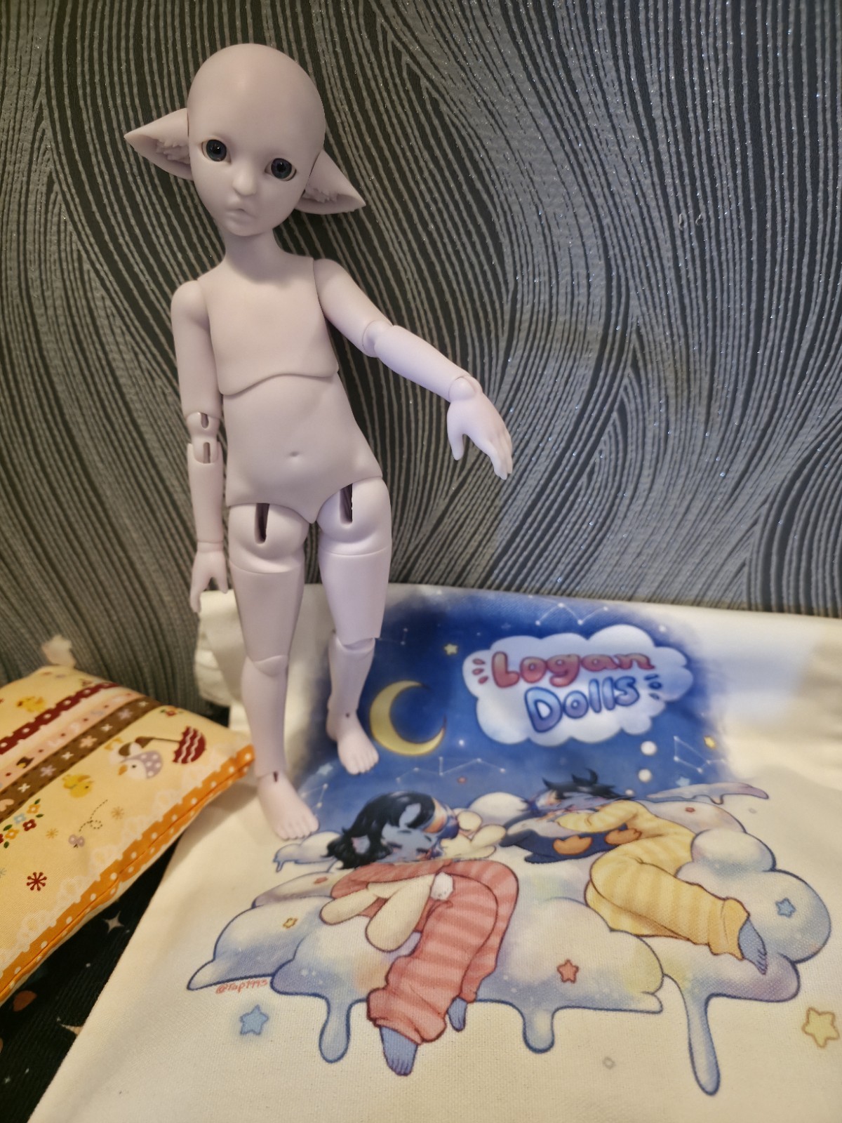 Legit Logandolls YOSD Cutie Sphynx 1/6 Light Purple BJD Doll Full set with COA