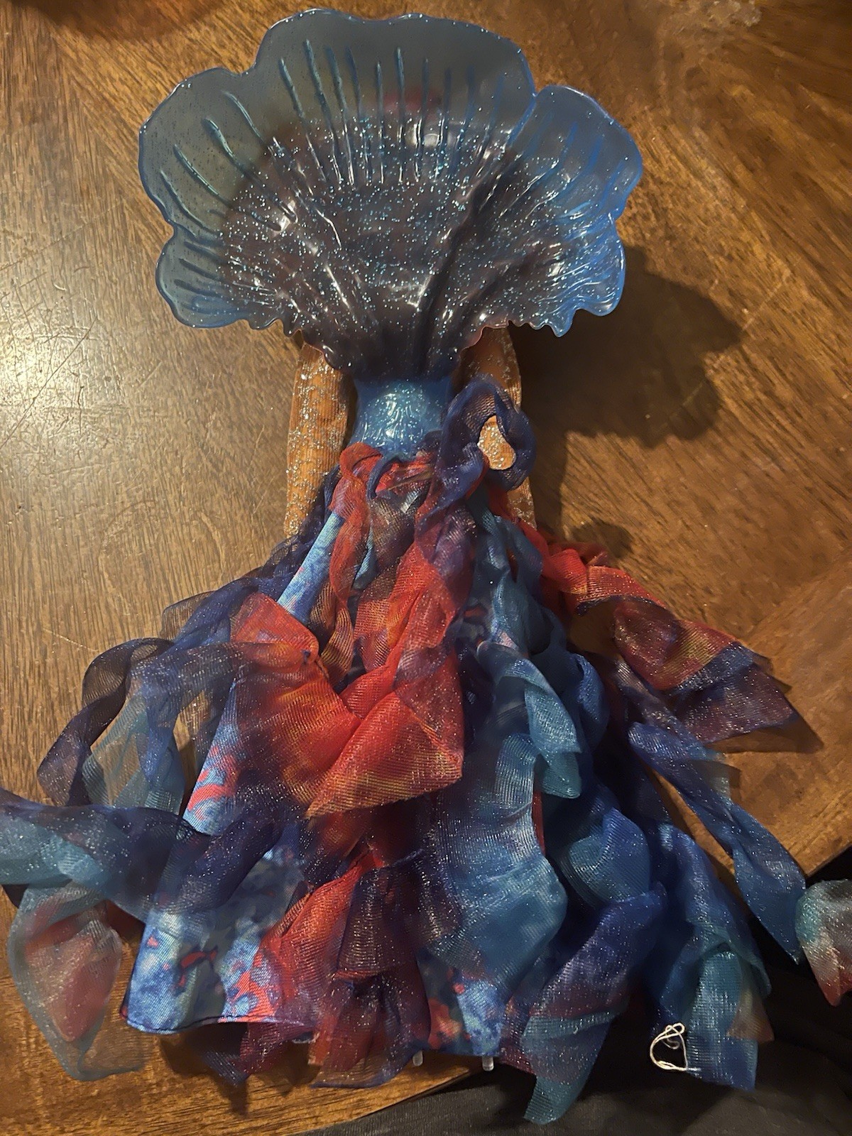 Dc aquaman mera doll Complexion Red Wavy Hair Blue Eyes Dress + Accessories
