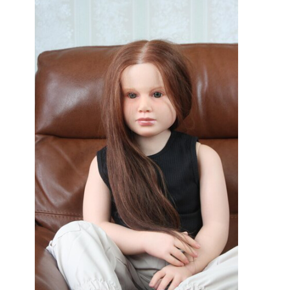 Unassembled 40″ Painted Kit Reborn Baby Doll Toddler Girl cloth Body rooted Hair