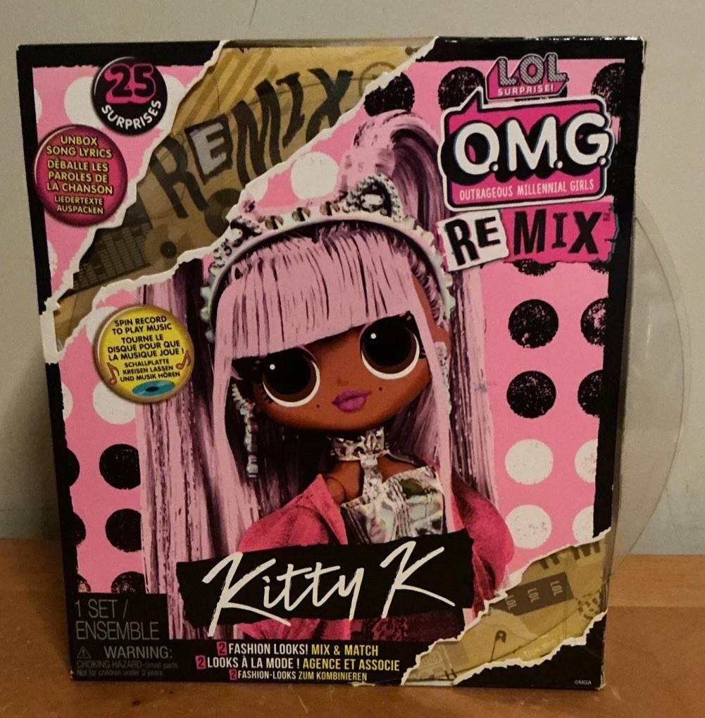 L.O.L. Surprise! OMG Remix Kitty K Fashion Doll with Accessories – Multicoloured