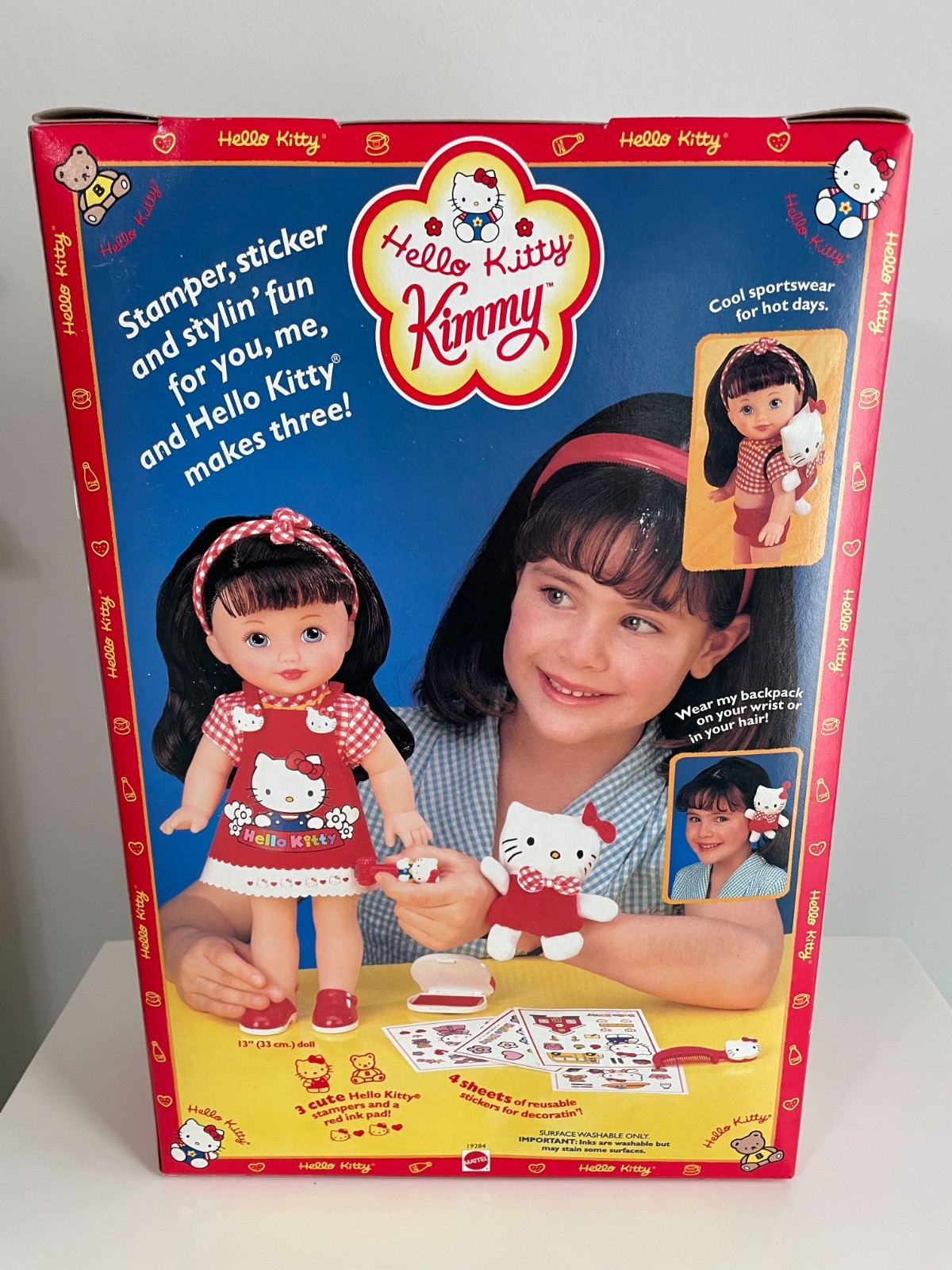 1998 MATTEL HELLO KITTY KIMMY 13” DOLL NIB