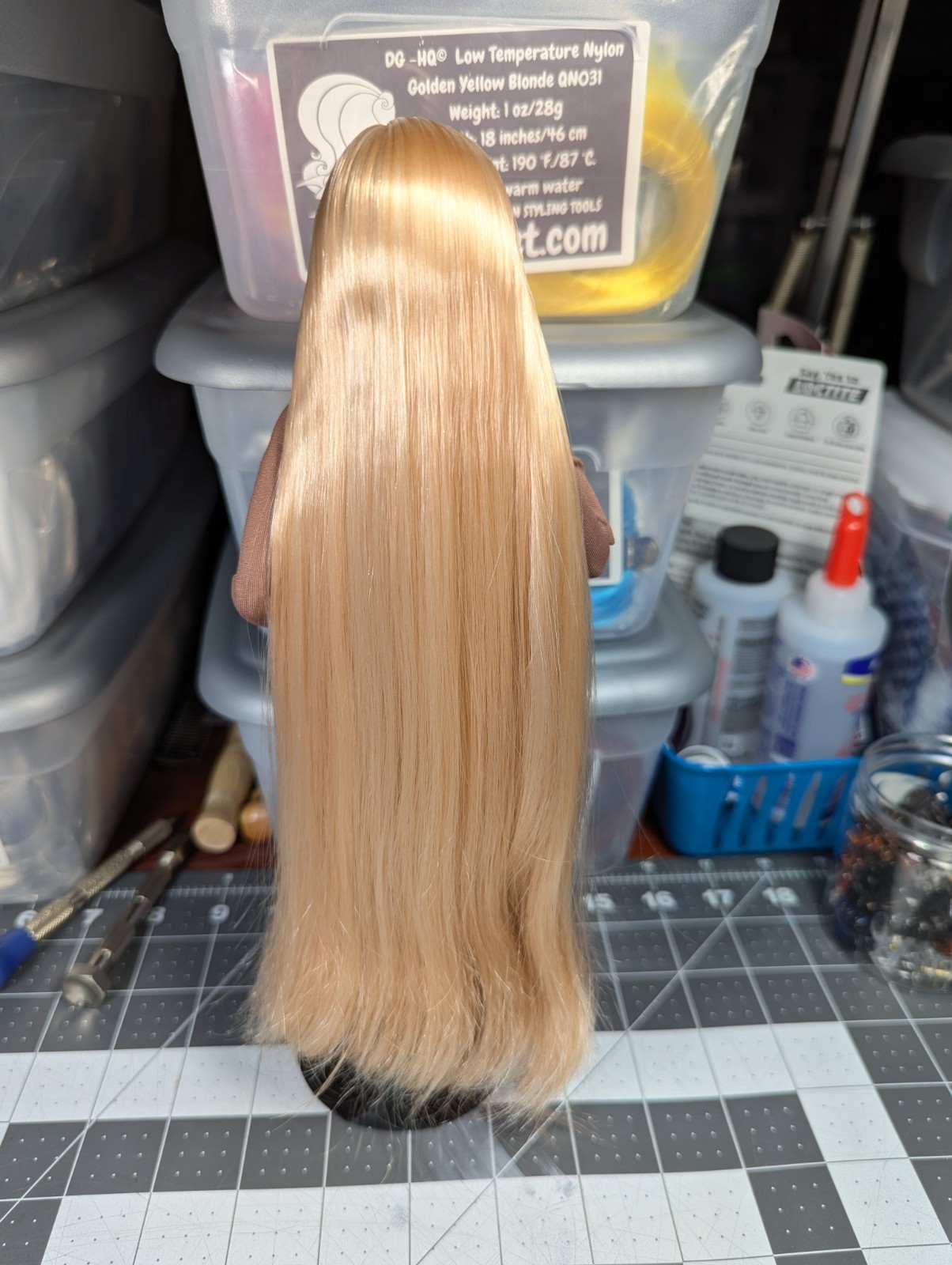 OOAK Reroot You Create Barbie Basics Kit 5 Lizzette Long Blonde Brown Blend Hair