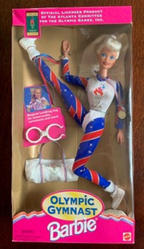 Olympic Barbie 1996 Sealed Ruth Handler Signed Inscription on Box Autograph