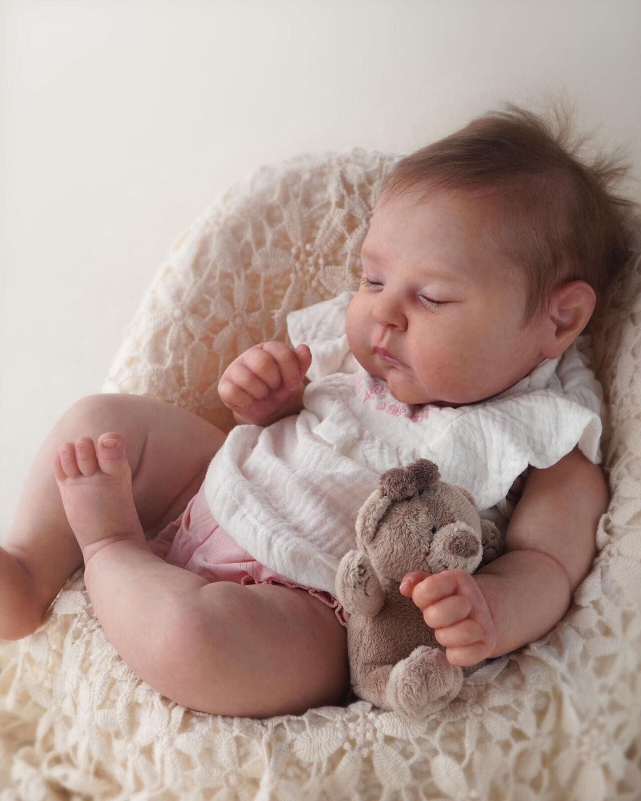 Lifelike Chubby 20in Reborn Baby Dolls Adorable Soft Body Sleeping Newborn Gifts