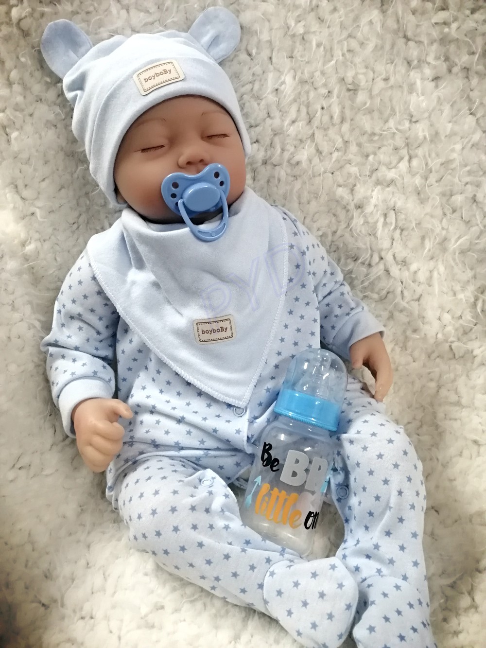 22″ Reborn Baby Dolls Realistic Toddler Boy Silicone Vinyl Soft Newborn Doll Toy