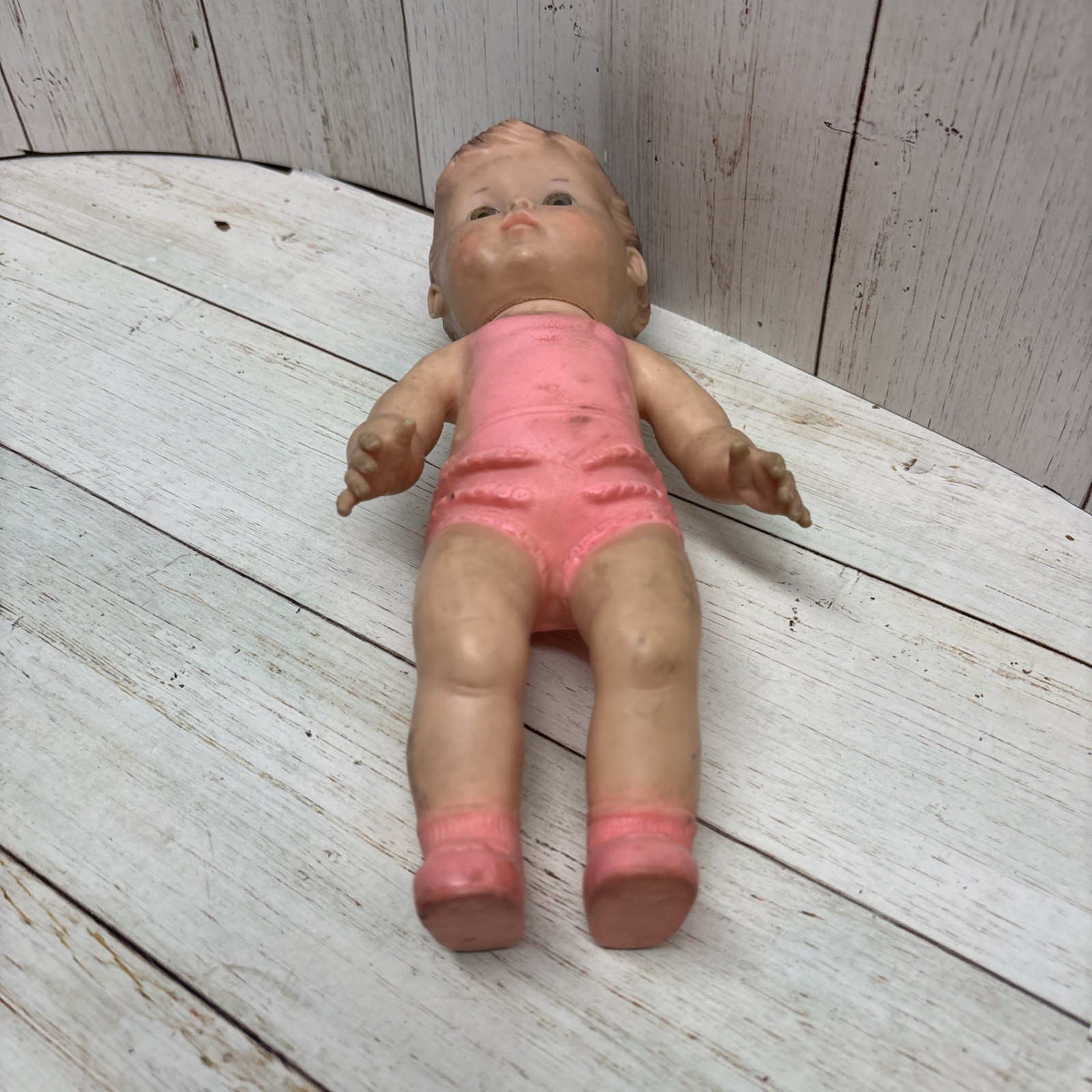 Vintage Arrow Plastics Version of Sun Rubber Tod-L-Dee 1960 Rubber Girl Doll