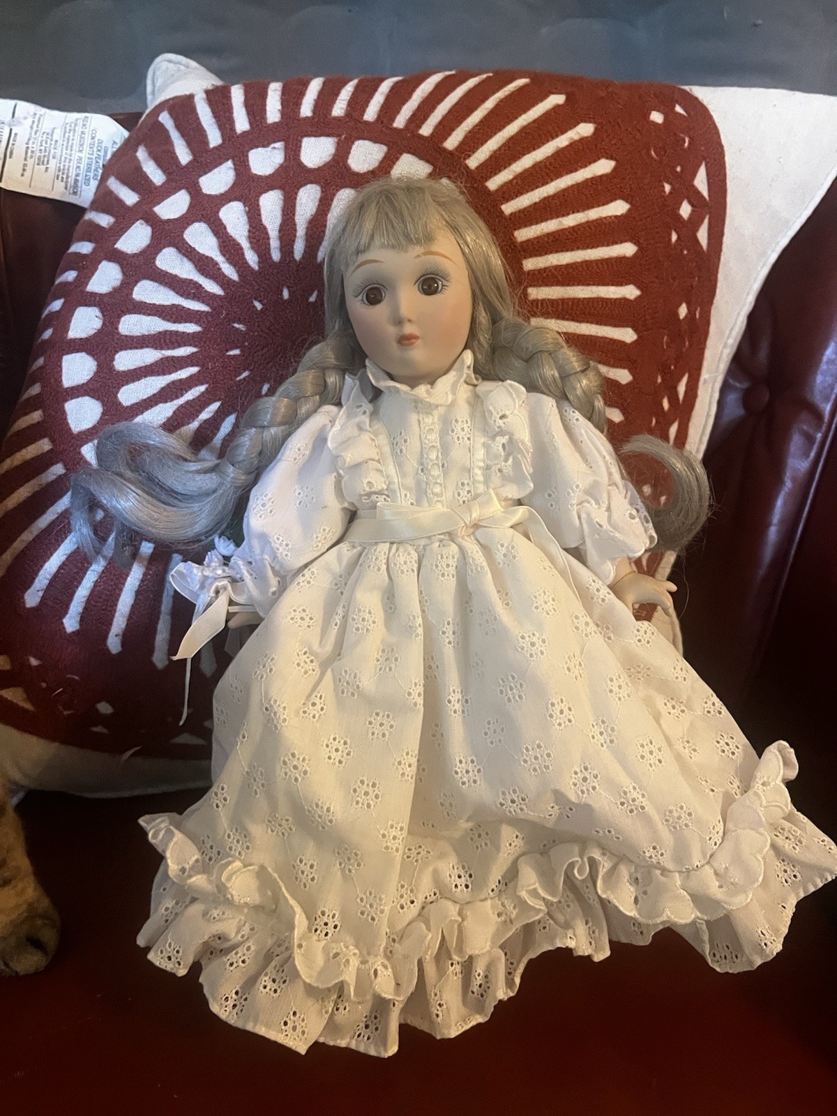 The Danbury Mint Sarah Frontier Bride Porcelain Doll