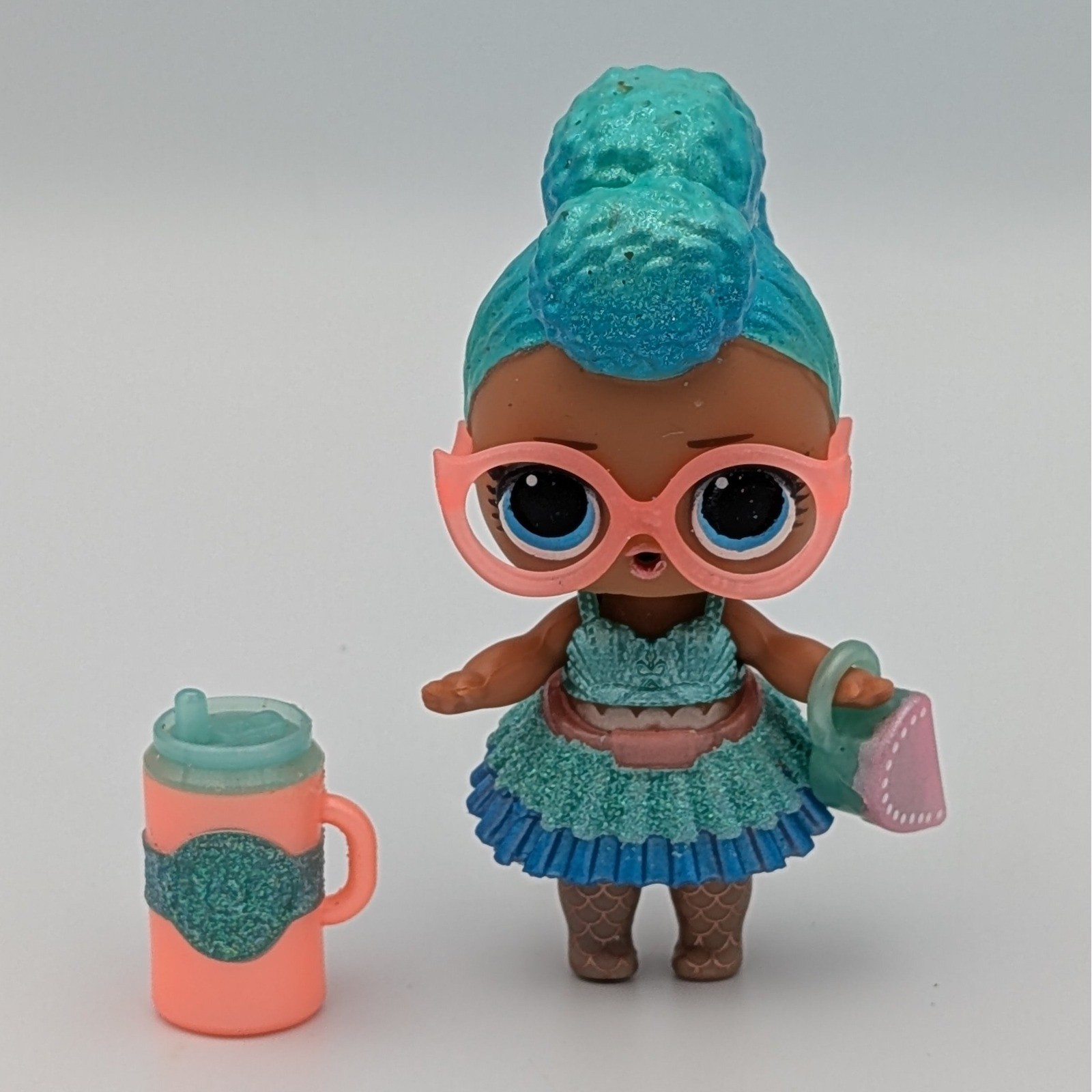 LOL Surprise Aqua PS-003 Present Surprise Series 1 March Doll Teal Glitter Toy