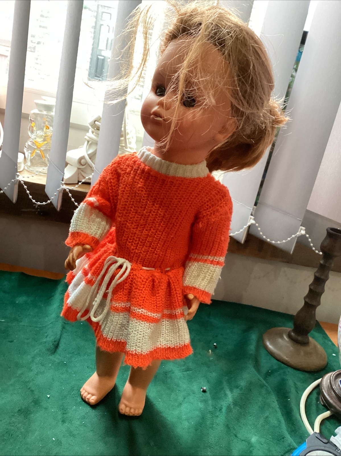 Vintage 1950s MMM German Martha Maar Doll 125 3/4 Eye 3025 16 Inch
