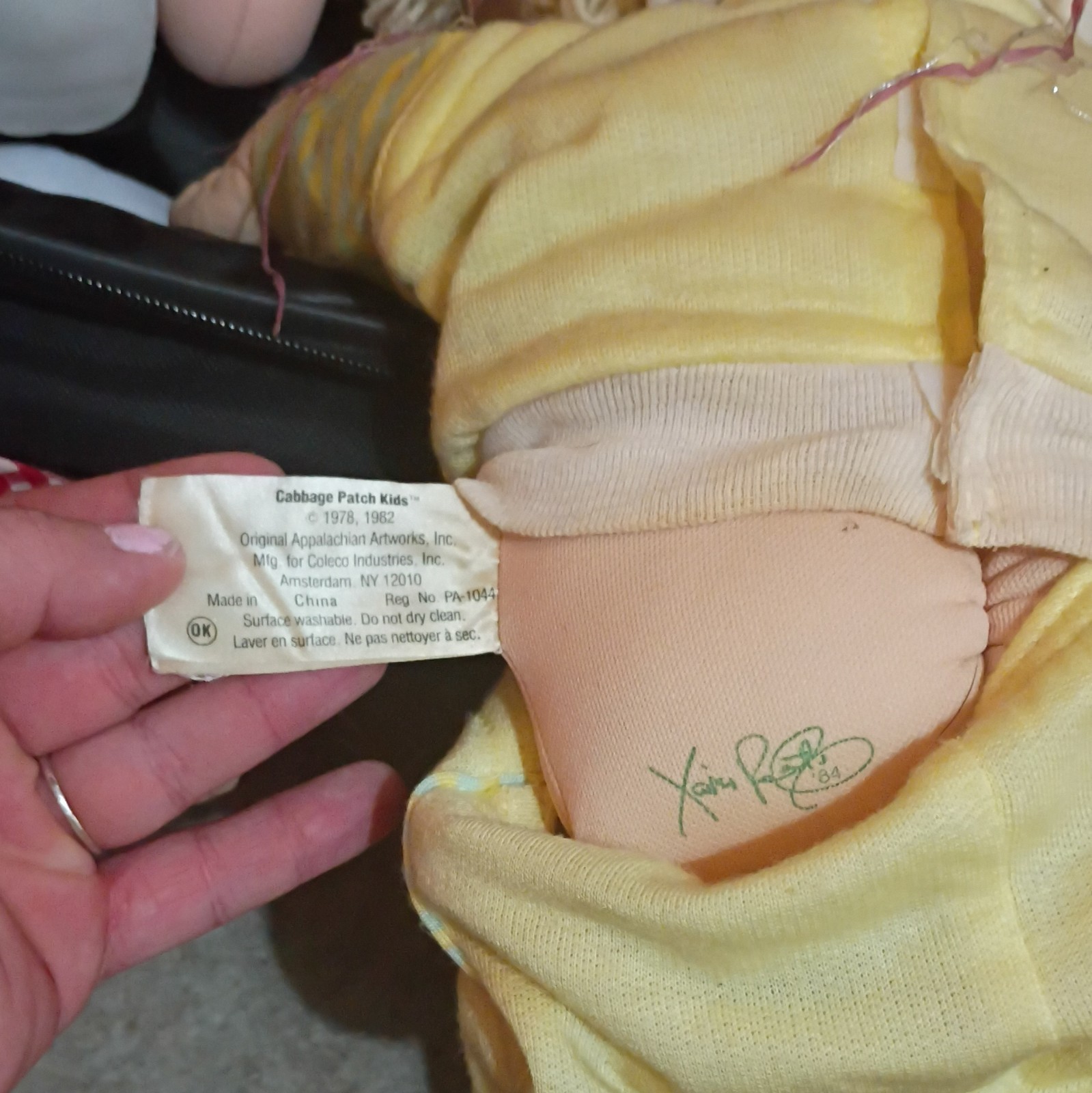 7 Original Cabbage Patch Kids Vintage Doll 1982 Xavier Roberts Signed 16in Soft