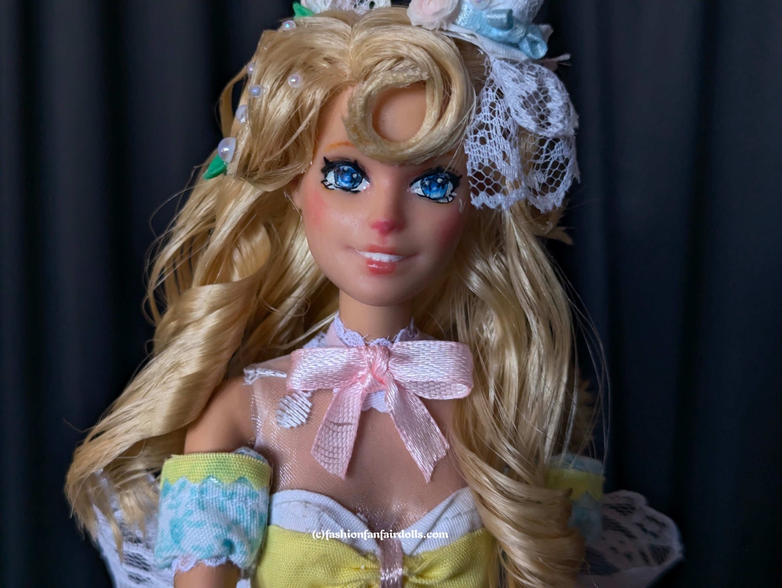 OOAK Barbie Doll Easter Victorian Belle ~Daisy Cottontail~ Pink Blue Green ~FFF