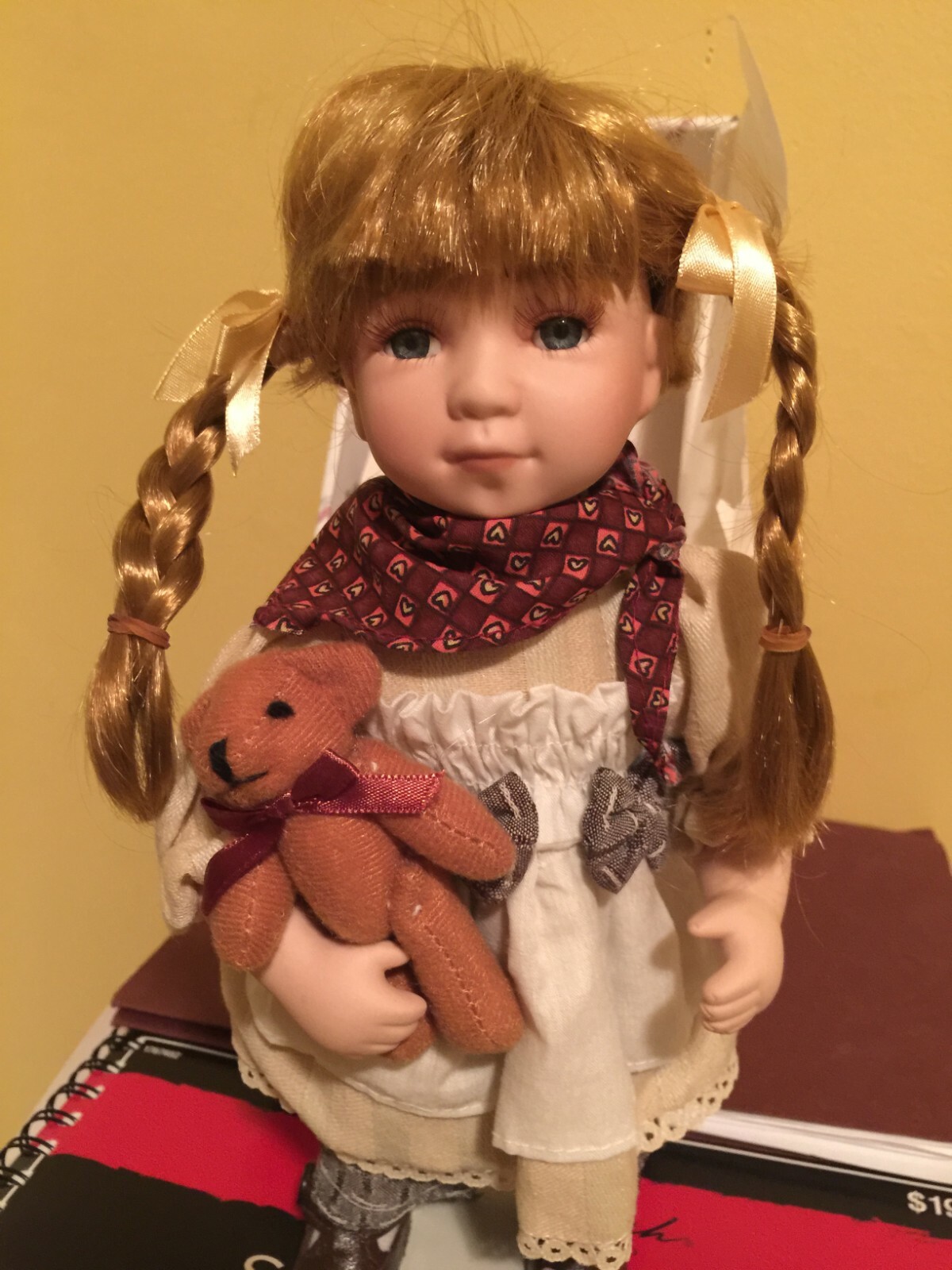 Duck House Heirloom Doll Kassidy 11” Porcelain Doll MIB COA Teddy Bear Box