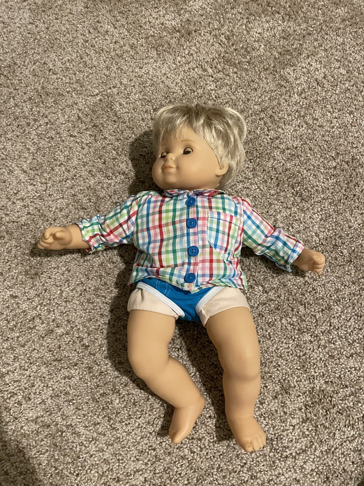 American Girl Doll Bitty Twin Boy Doll 2012 Blonde Hair Blue Eyes