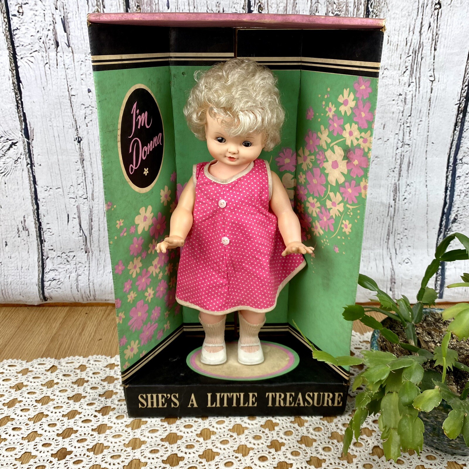 Vintage Doll Original Box 1950s NOS 15” I’m Donna