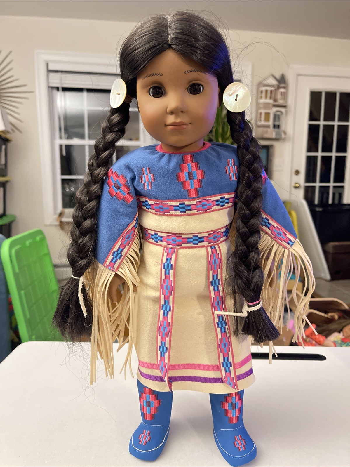 American Girl Doll Kaya Wearing POW WOW Dress of Today Dance Outfit See Pics