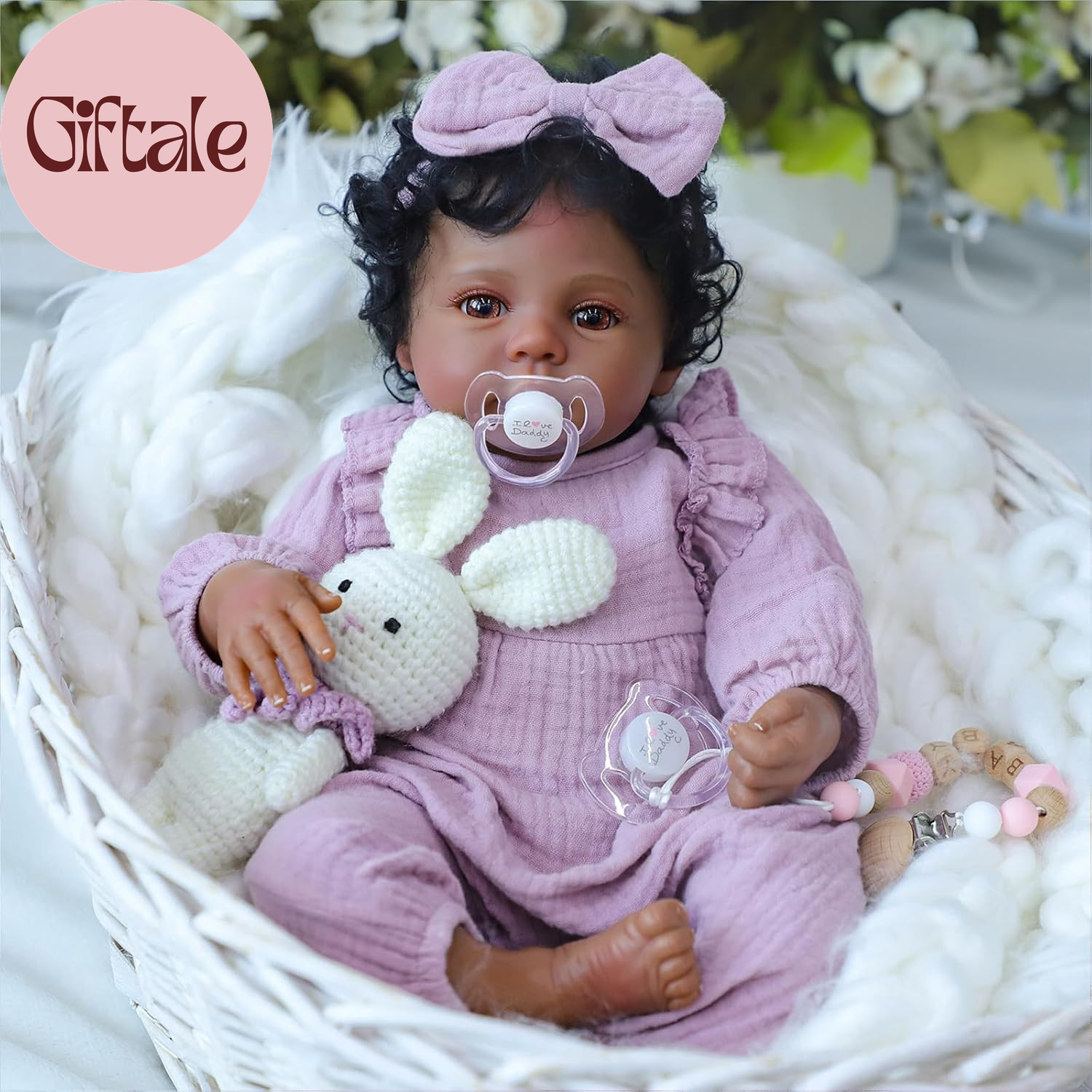 Realistic Reborn Baby Dolls Black Girl – 18 Inch African American Newborn Doll,