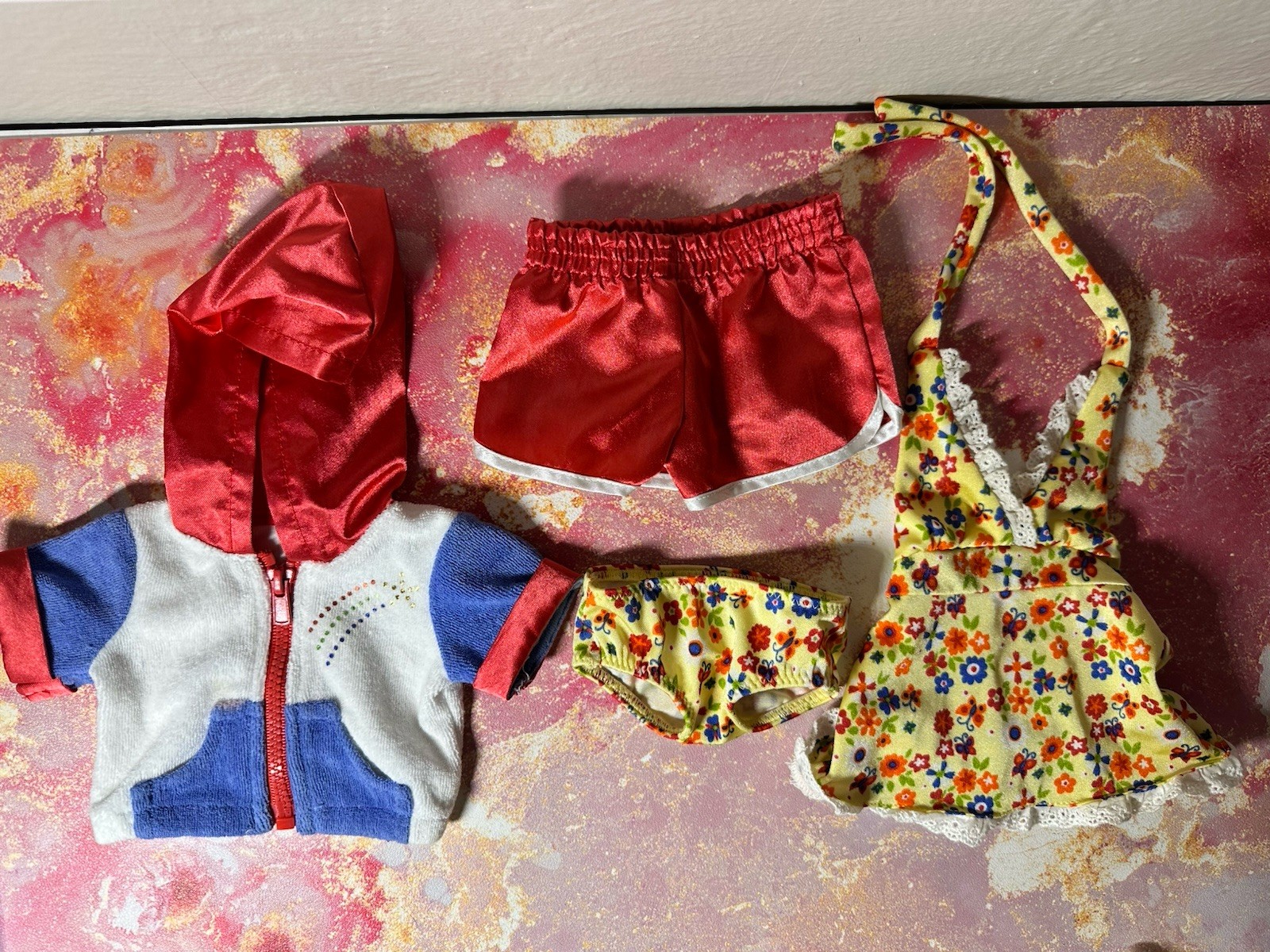 American Girl Julie 2-in-1 Summer Outfit Swimsuit Incomplet! SCENT! Please READ!