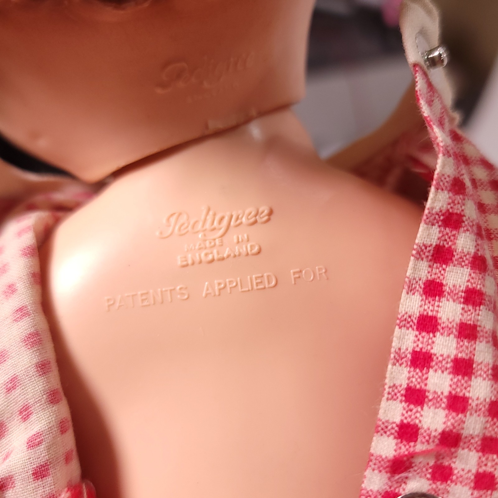 Vtg Pedigree Clockwork Wind-up Plastic Baby Doll Molded Hair 1950s Sleeper Eyes