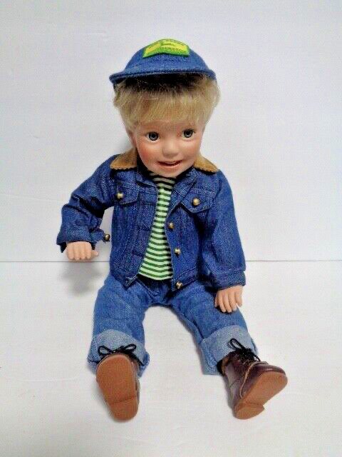 Billy – John Deere Porcelain Boy Doll Collection Danbury Mint Jean Jacket