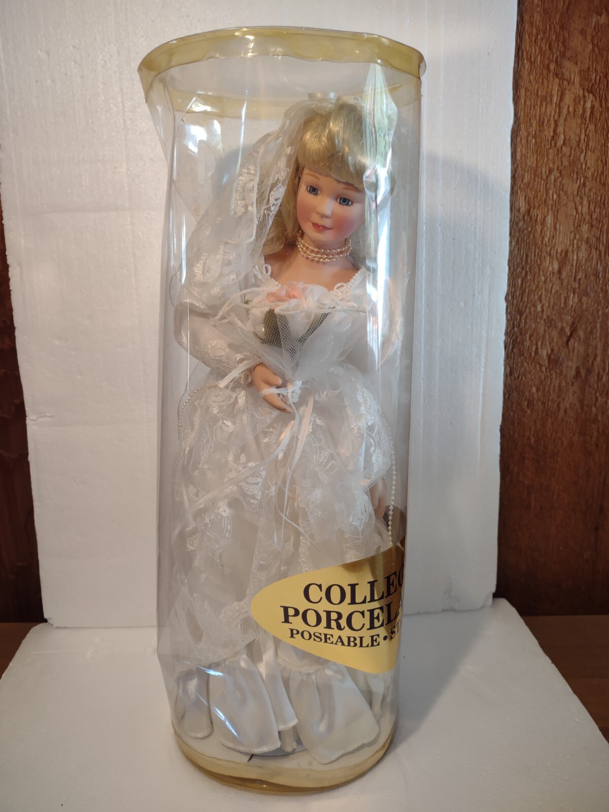 Vintage Bridal Porcelain Doll Collectable Poseable Wedding Jennifer Lynn