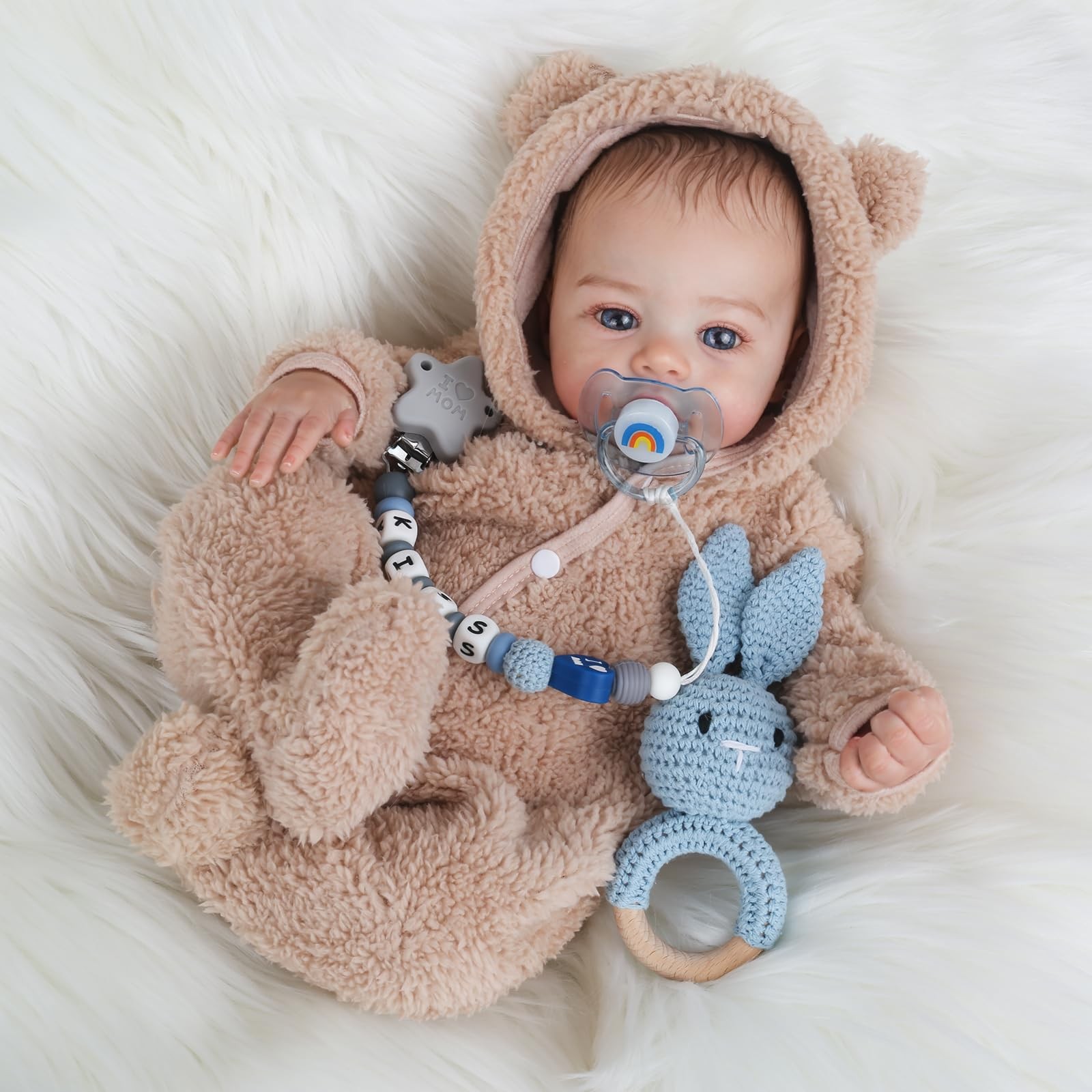 KSBD Reborn Realistic Baby Doll – 18 Inch Lifelike Full Silicone Baby Boy Rea…