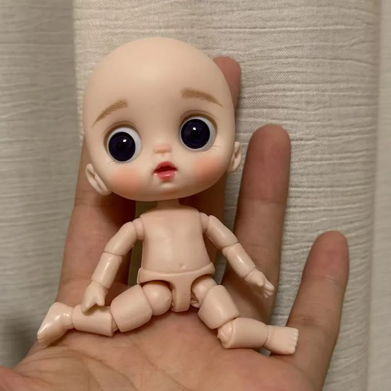 Fashion 3.5 in Mini BJD Doll Cute Surprise Face Bold Head Gift Collectible Toys