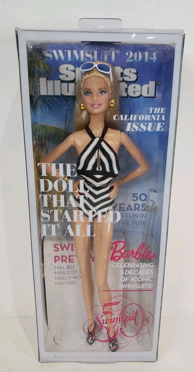 SPORTS ILLUSTRATED 50TH ANNIVERSARY SWIMSUIT BARBIE DOLL 2013 MATTEL BCP84 NRFB