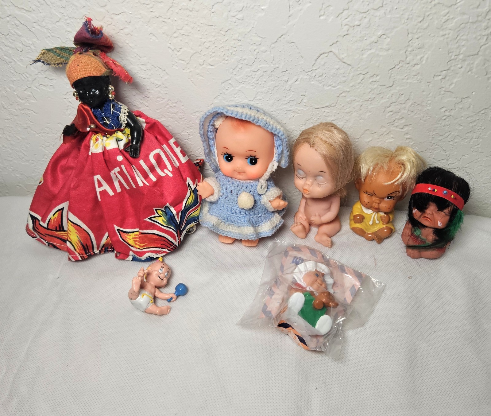 Random Vintage Dolls Lot Of 7 Rubber, Cabbage Patch, “Moody”… See Description