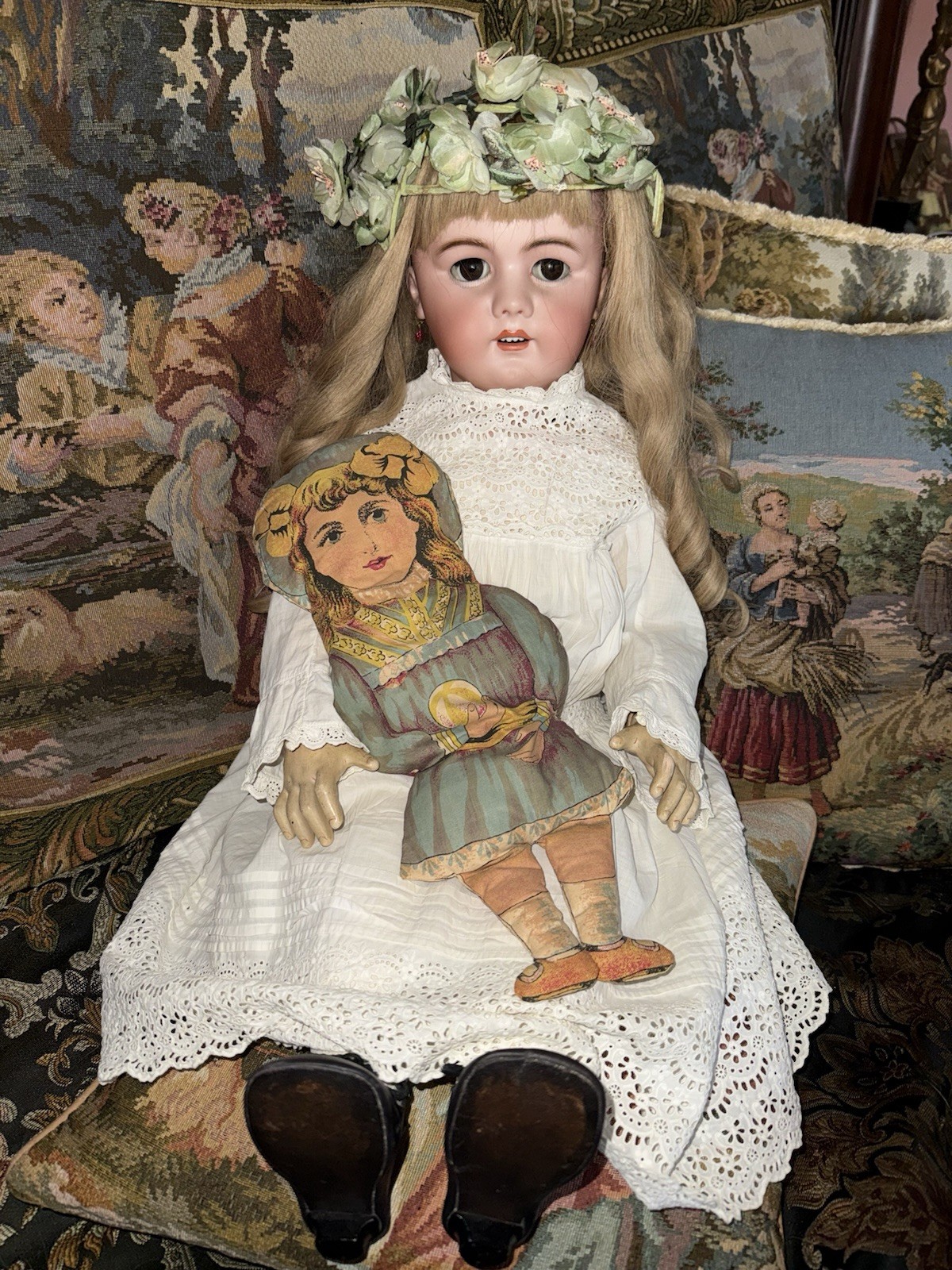 30” Antique BEBE JUMEAU FRENCH DOLL Voice Tête Jumeau, sleepy eyes