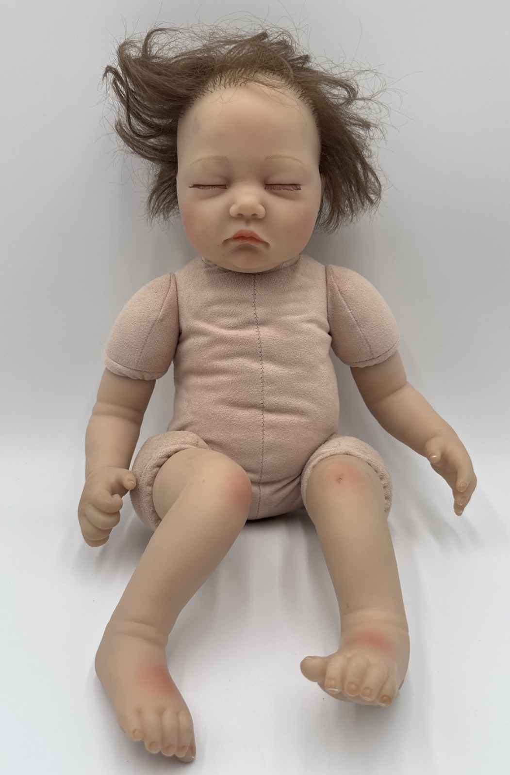 Adorable Kaydora Realistic 20 inch Silicone Baby Girl Doll Closed Eyes Eyelashes