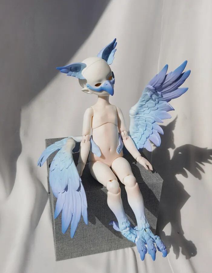 BJD 1/6 Doll Girl eyes + face make up Resin Figures Toys Fantasy Wings DIY GIFT