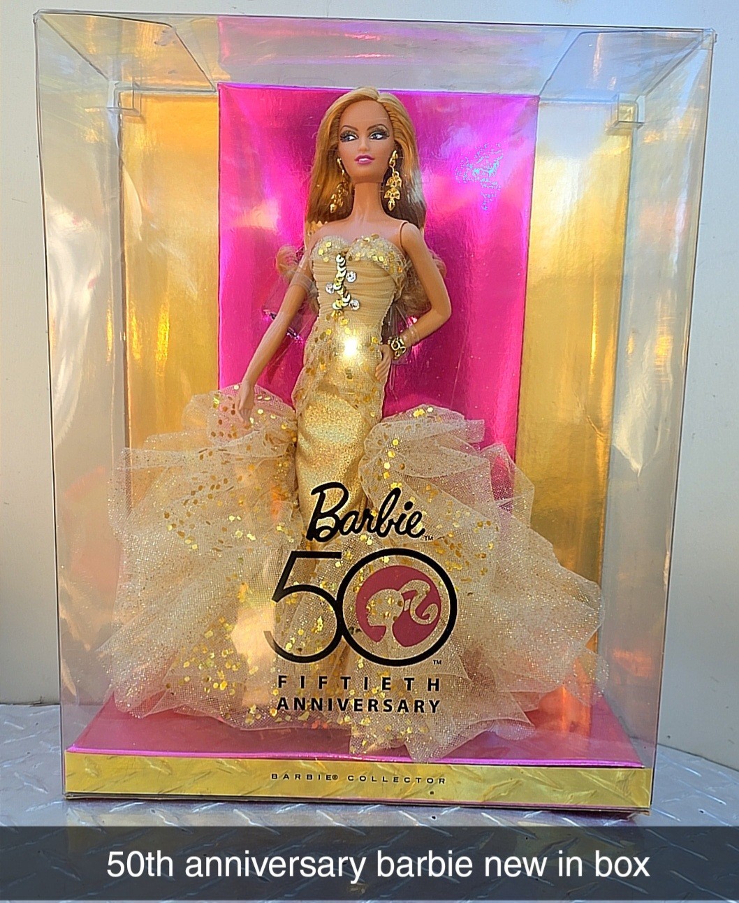 Mattel GOLD GLAMOUR Barbie Doll 50TH Anniversary, NEW IN BOX!