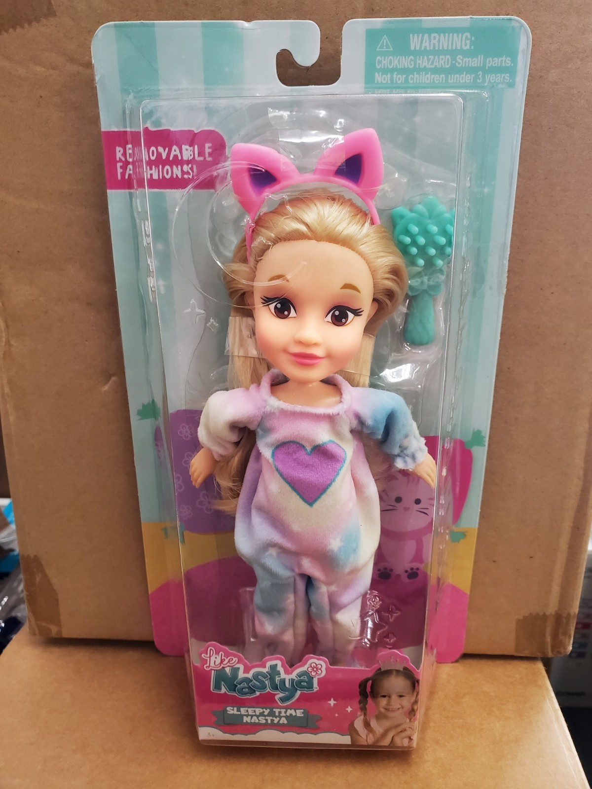Like Nastya Sleepy Time Nastya 8″Doll with Accessories. Jazwares NWB