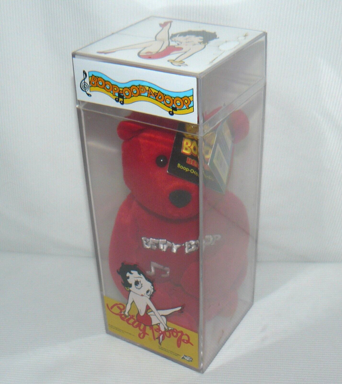 King Features Betty Boop Vintage 1999 Plush 8″ Red Bear in Case Numbered W/ Tag