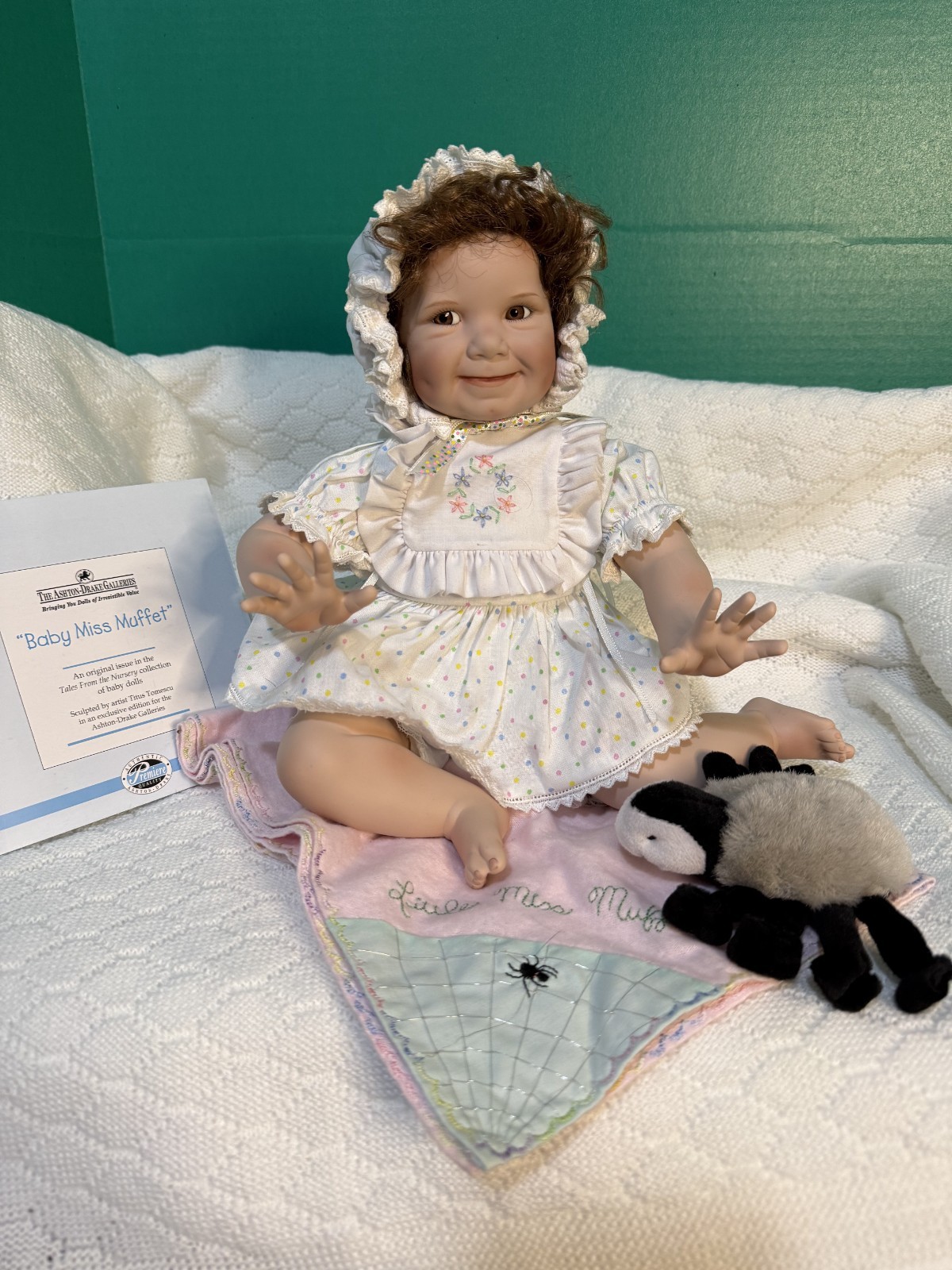 Ashton-Drake Baby Miss Muffet n spider
