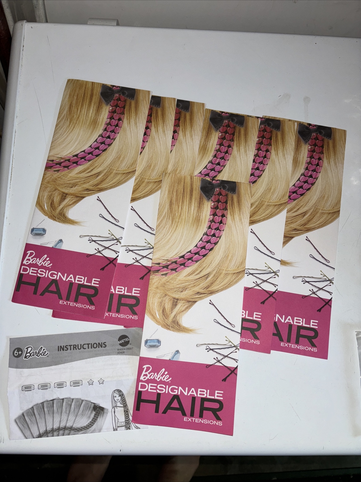 New Barbie Designable Hair Extensions Pack Of 7 Printable Hair Sheets & Instruct