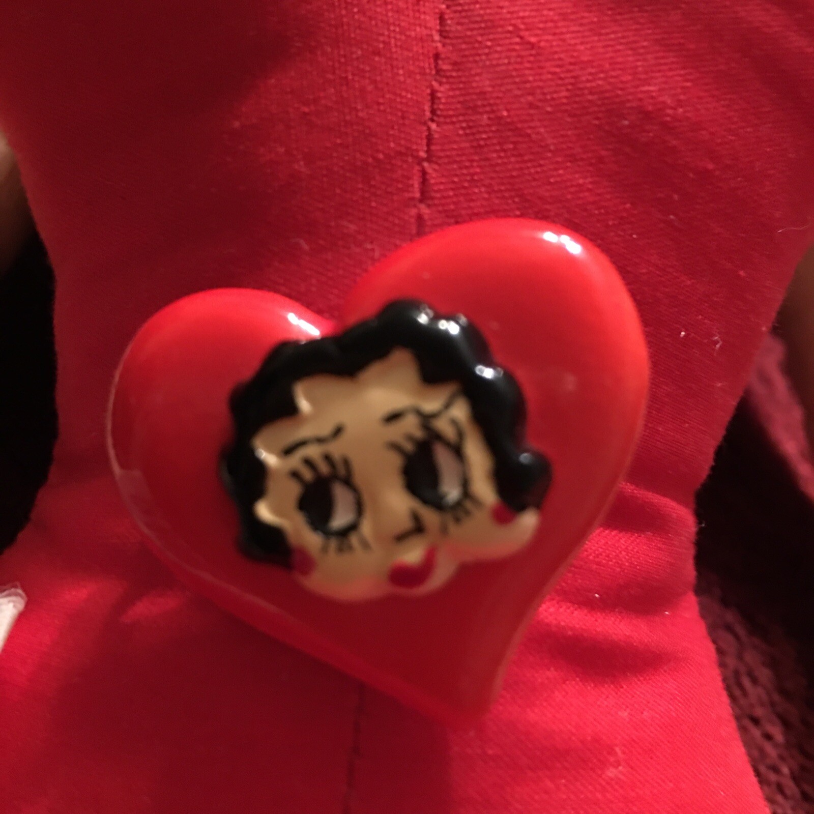 Vtg 1983 King Feature Syndicate Determined Productions 18″ Betty Boop Doll & Pin